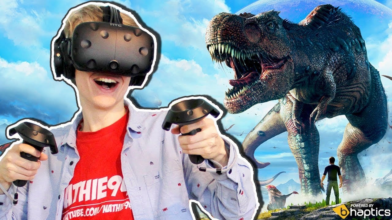 JURASSIC WORLD VR GAME! | Ark Park (HTC Vive + Haptic bHaptics Suit Gameplay)