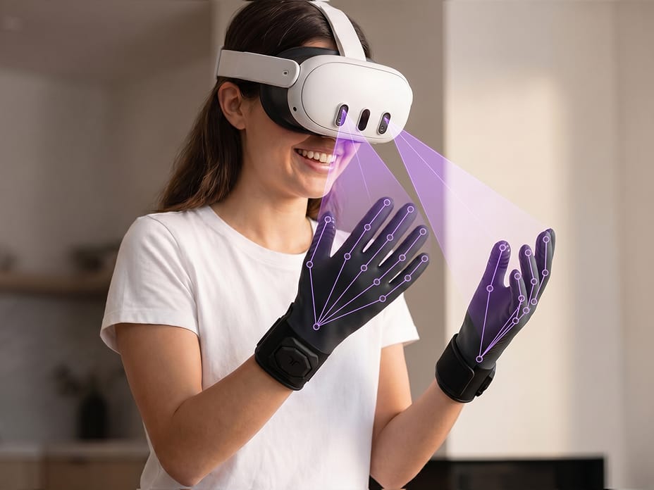 Hand tracking with VR headset